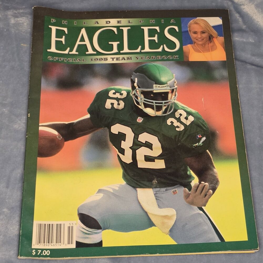 1995 Philadelphia Eagles Official Team Yearbook Ricky Watters Randall Cunningham